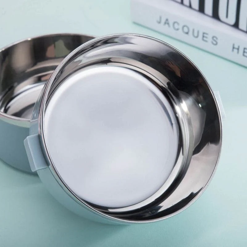 0.7L Stainless Steel Bento Box with Portable Hide-away Handle - 1,2 or 3 layer - Image 4