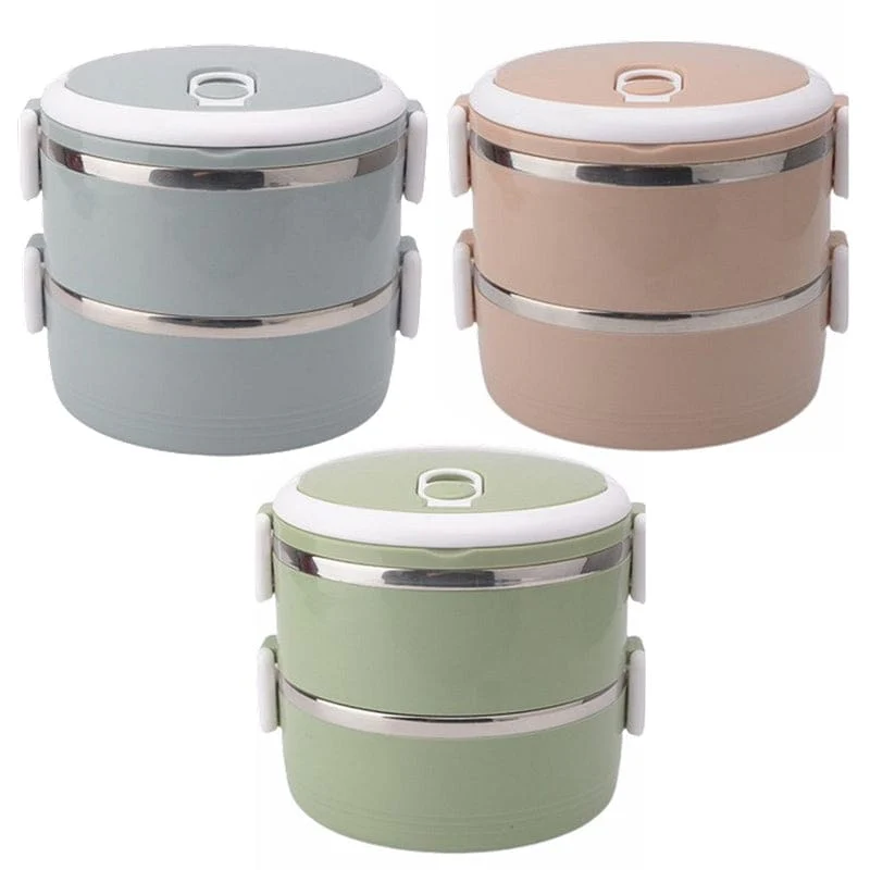 0.7L Stainless Steel Bento Box with Portable Hide-away Handle - 1,2 or 3 layer - Image 8