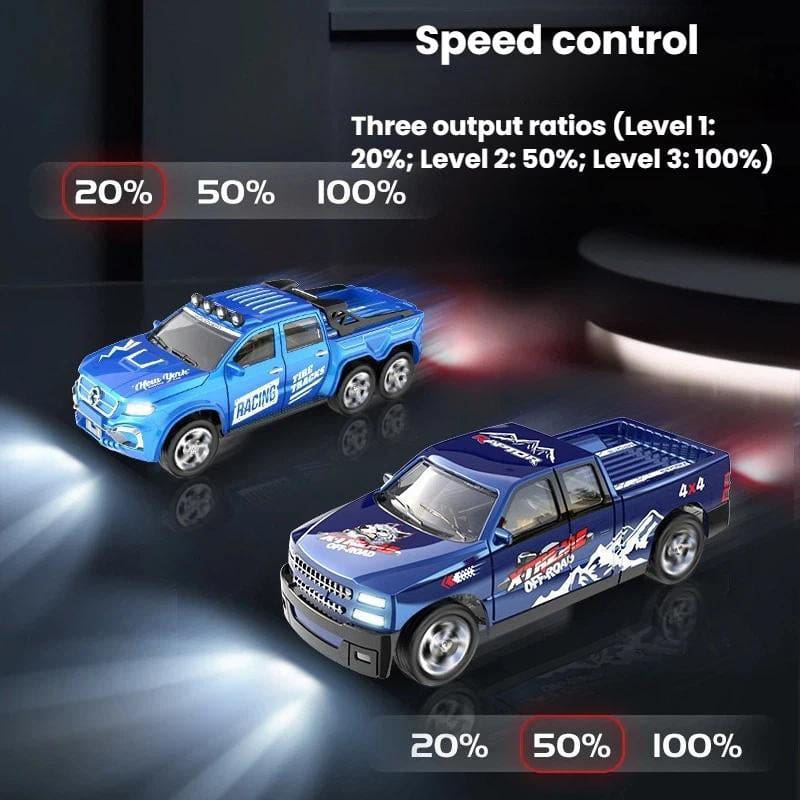 1:64 Mini Alloy RC Car with Lights | Metal Alloy | Trailer - Image 4