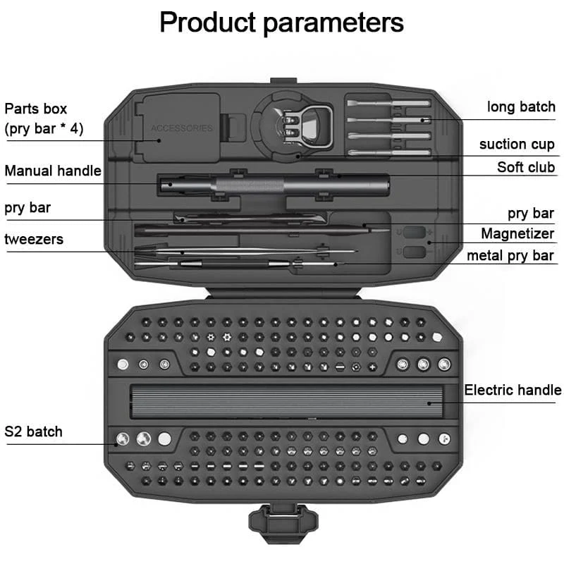 153-in-1 Pro Electric Screwdriver Set | Three-Speed Adjustment | Light | 650mAh Battery - Image 4
