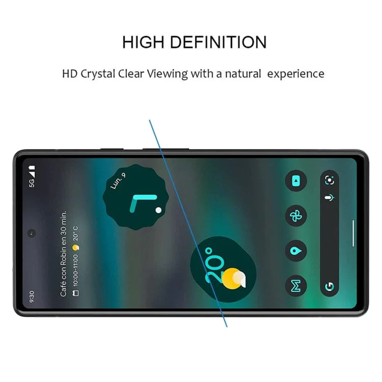 [2 PACK] Google Pixel 7 Tempered Glass Screen Protector, Black Border - Image 4