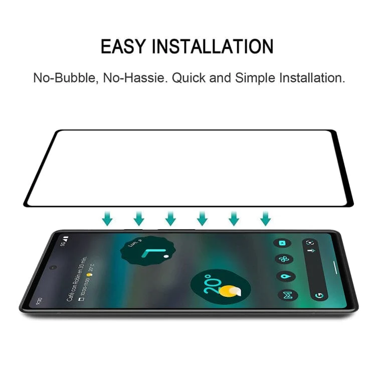 [2 PACK] Google Pixel 7 Tempered Glass Screen Protector, Black Border - Image 7
