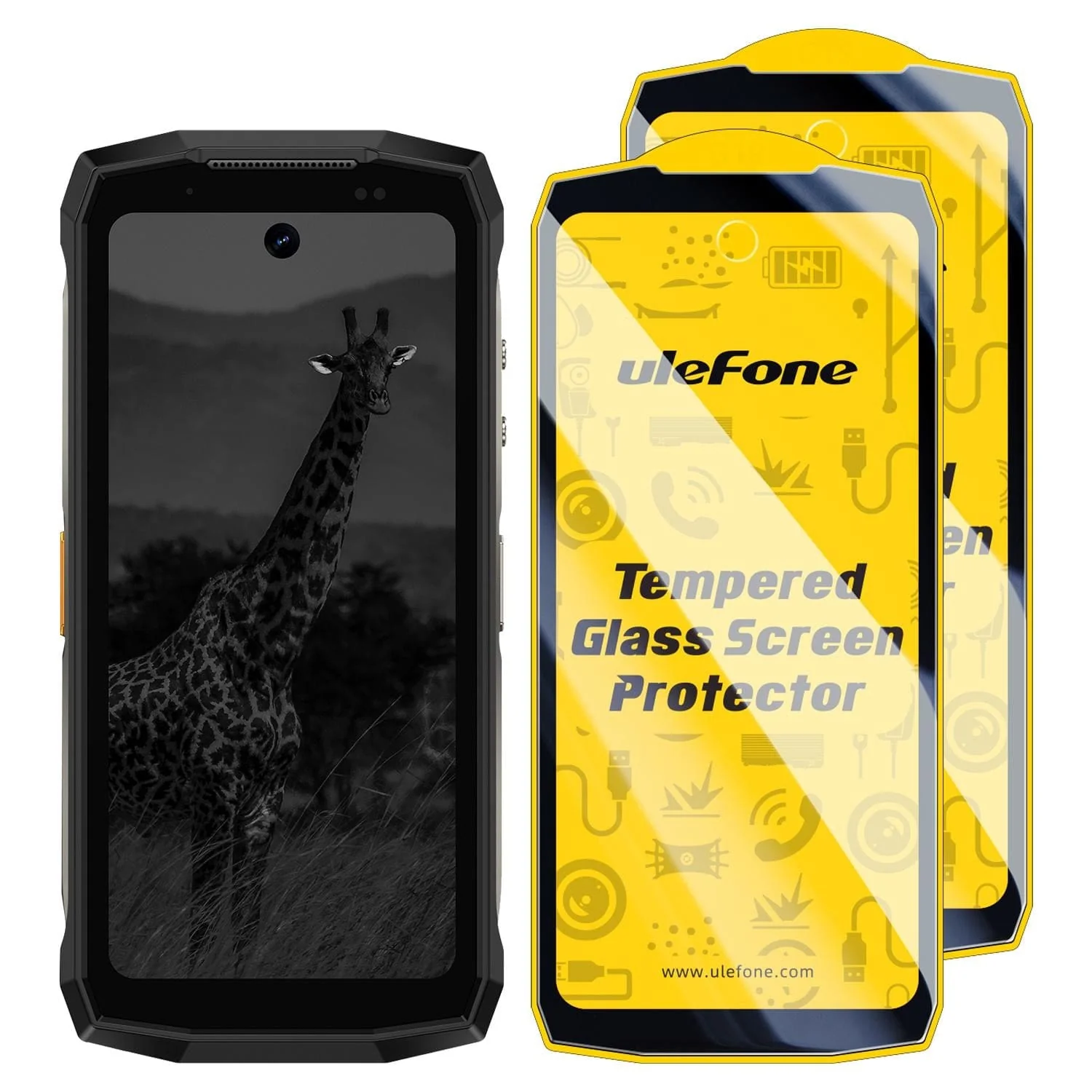 [2 PACK] Original Ulefone Armor Mini 20 Pro High Quality Tempered Glass High Hardness, Anti-Scratch