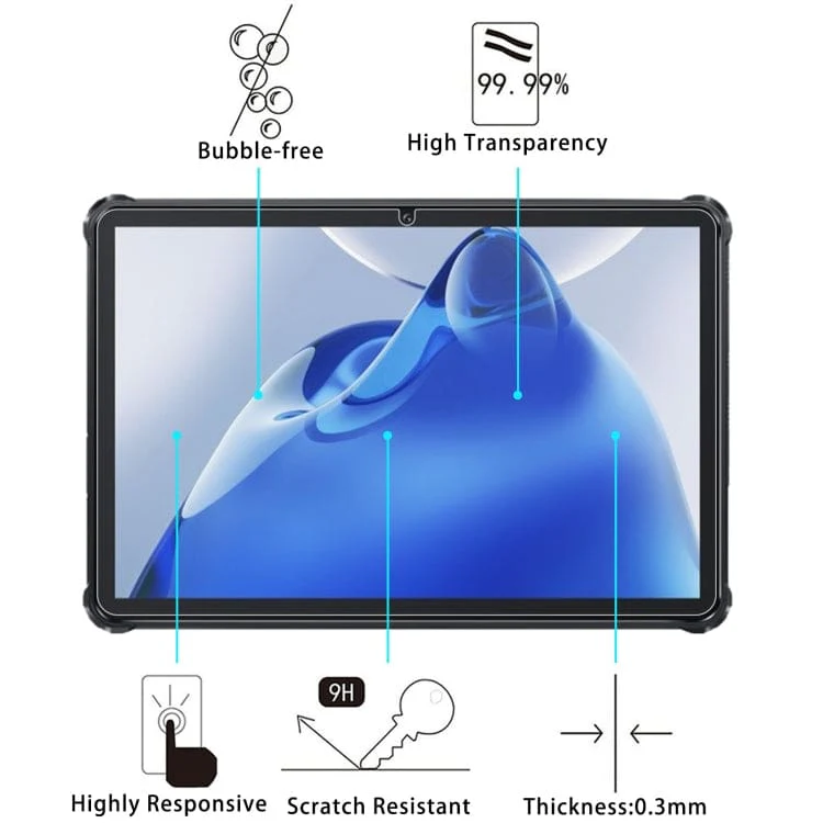 [2 PACK] Oukitel RT8 Tempered Glass 9H Hardness, Anti-Scratch - Image 2