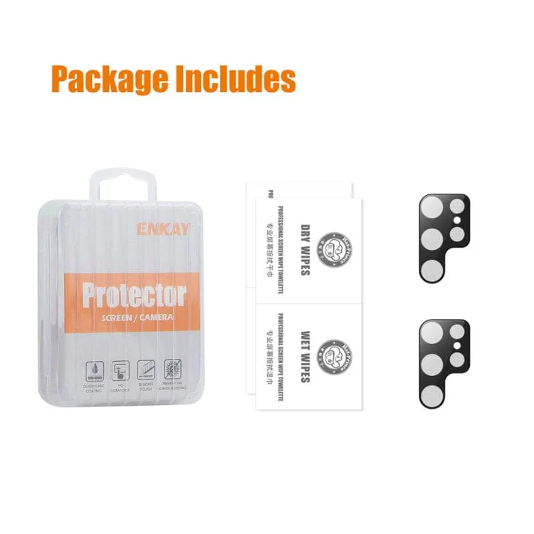[2 PACK] Samsung Galaxy S24 Ultra Enkay Glass Camera Lens Protector - Image 6