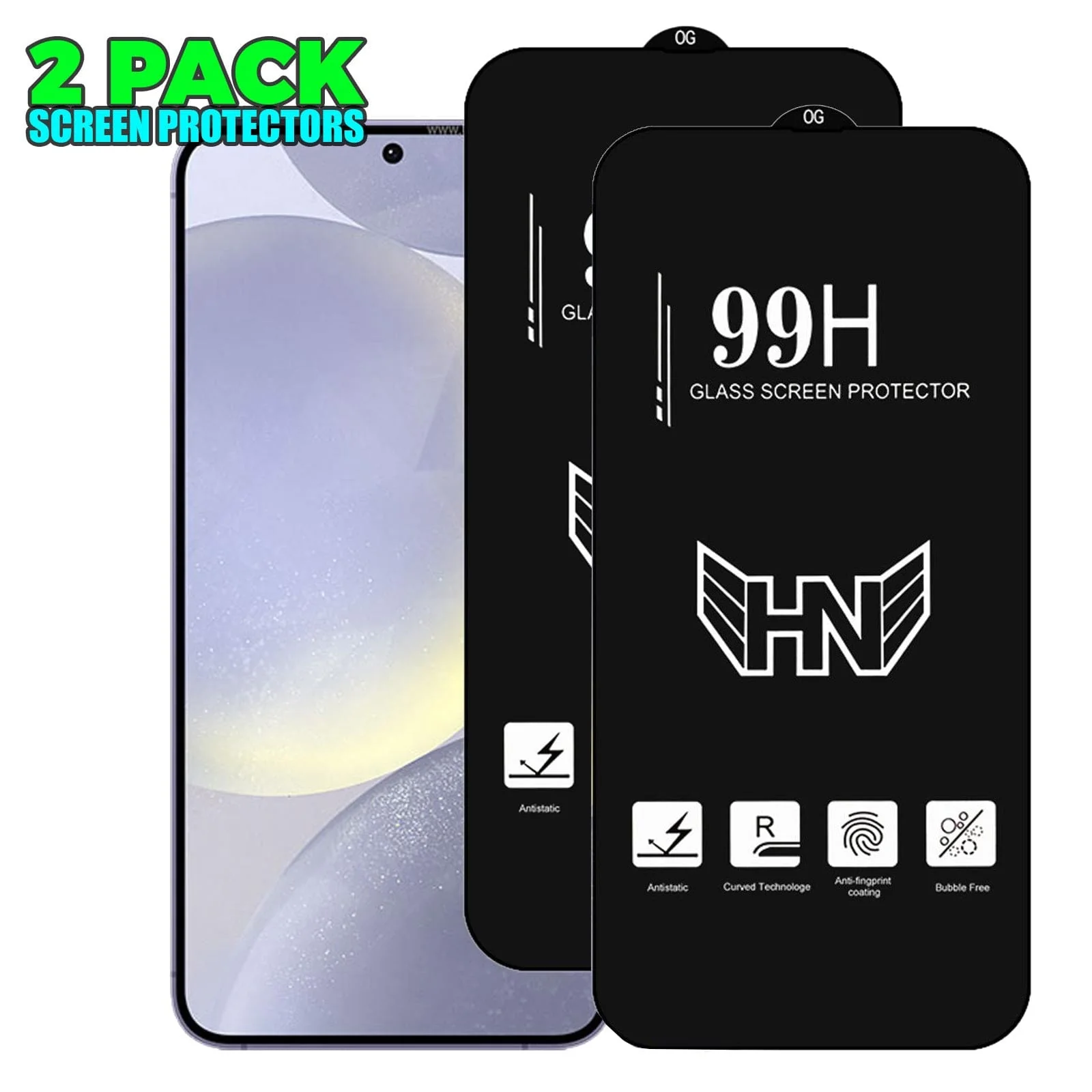 [2 PACK] Samsung Galaxy S25 0.18 Aluminium Silica Glass Screen Protector