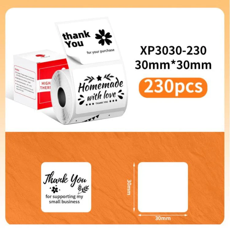 Phomemo Pre-Cut Thermal Label Roll, 20mm to 30mm size, White - Image 10