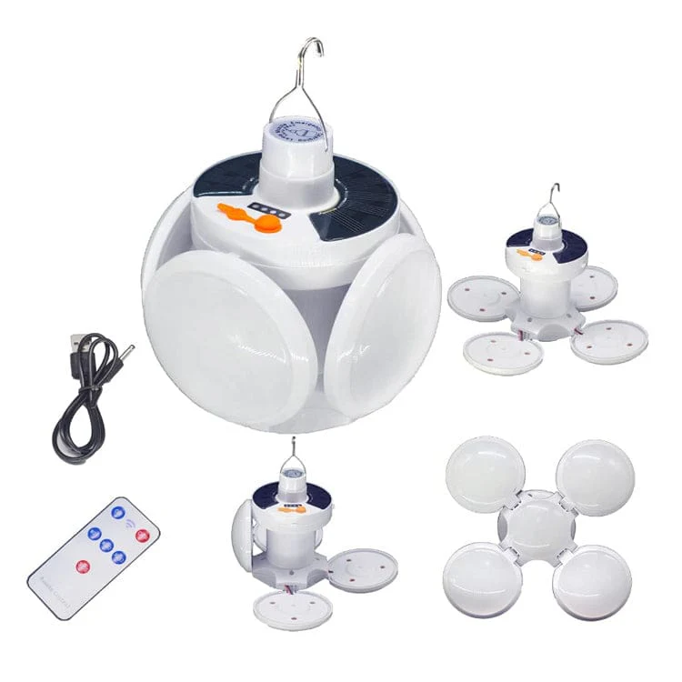 2400mAh Folding Solar Camping Light, 3 Light modes, Fold Out Hanging Design - Image 3