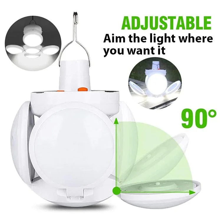 2400mAh Folding Solar Camping Light, 3 Light modes, Fold Out Hanging Design - Image 4