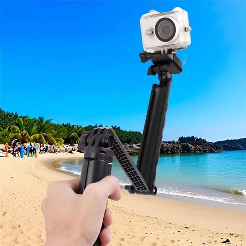 C062 3-in-1 Compact & Extendable Tripod, 180° Rotating, Removable Stand for Phones & Sports Cameras - Image 3