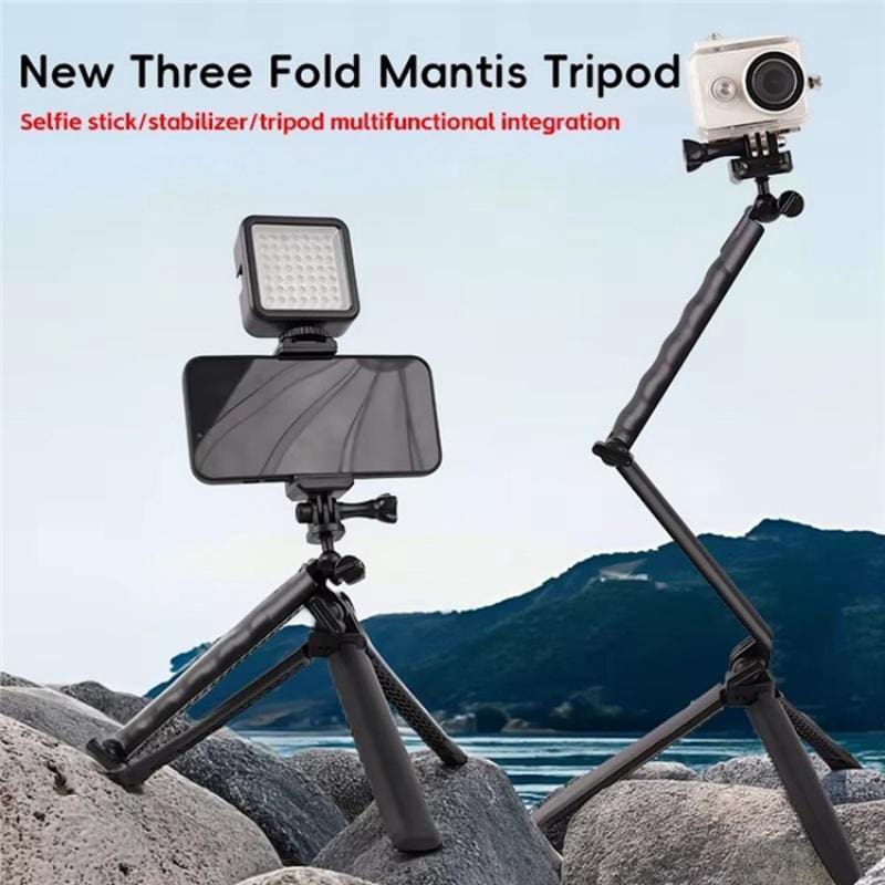 C062 3-in-1 Compact & Extendable Tripod, 180° Rotating, Removable Stand for Phones & Sports Cameras - Image 7