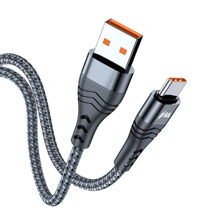 [2PACK] 3 METRE 6A USB to USB Type-C Charging Cable, Braided Cable