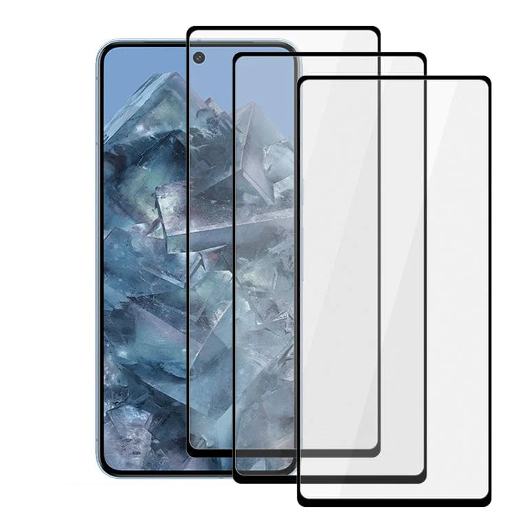 [3 PACK] Google Pixel 8 Enkay Tempered Glass Screen Protector, Black Border