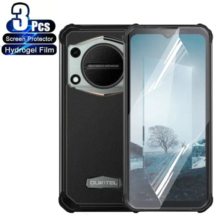 [3 PACK] OUKITEL All Models Hydrogel Film Screen Protector - Custom Cut To Order