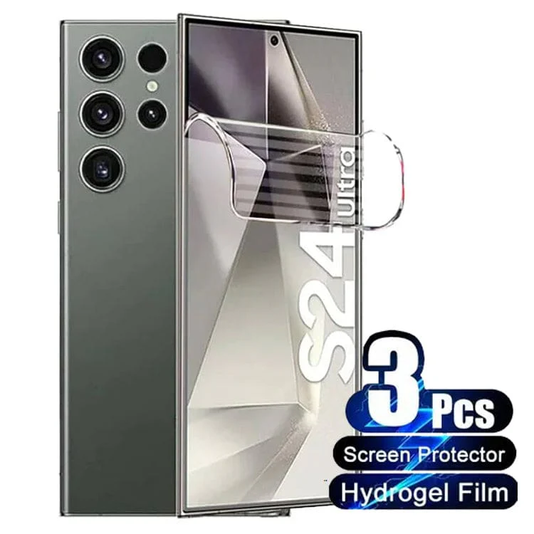 [3 PACK] Samsung Galaxy S24 Ultra 5G Hydrogel Film Screen Protector