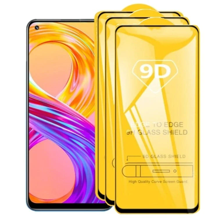[3 PACK] Realme 8 / Realme 8 Pro Tempered Glass 9D Hardness, Anti-Scratch