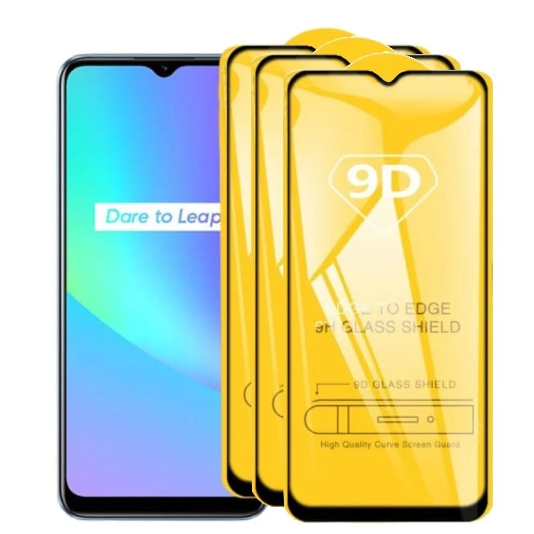 [3 PACK]  Realme C25 Tempered Glass Screen Protector, Anti-Scratch