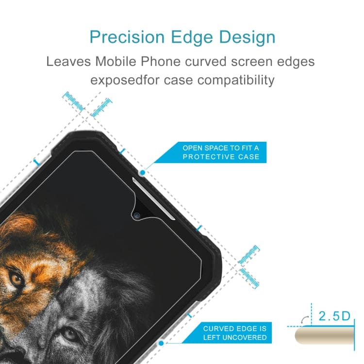 [3 PACK] Oukitel WP17/WP19/WP21/WP27/WP30 Phone Tempered Glass 9H Hardness, Anti-Scratch - Image 2