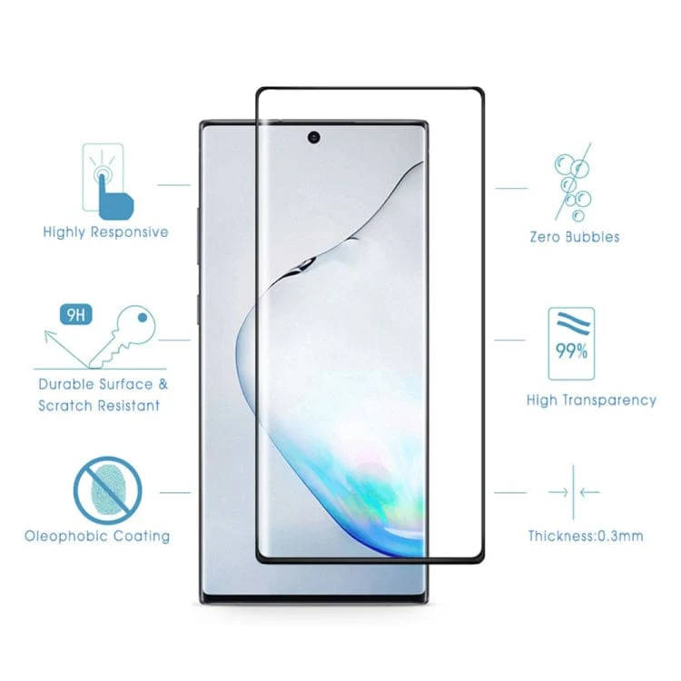 [2 PACK] SAMSUNG GALAXY NOTE 10 PLUS Tempered Glass 9H Hardness, Anti-Scratch - Image 3
