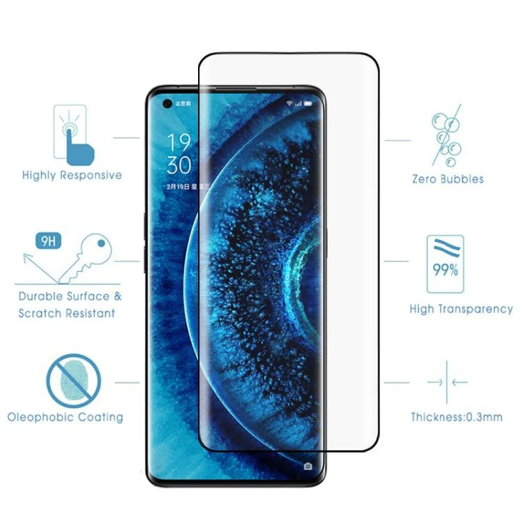 [3 PACK] OPPO FIND X2 / X2 PRO Tempered Glass 9H Hardness, Anti-Scratch - Image 3
