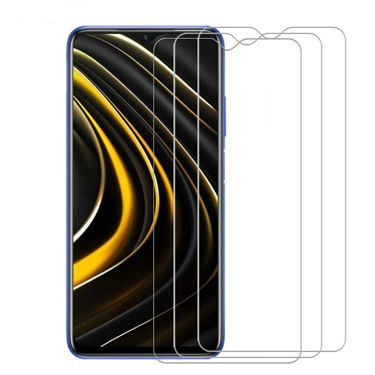 [3 PACK] POCO M3 Tempered Glass Screen Protector, Anti-Scratch