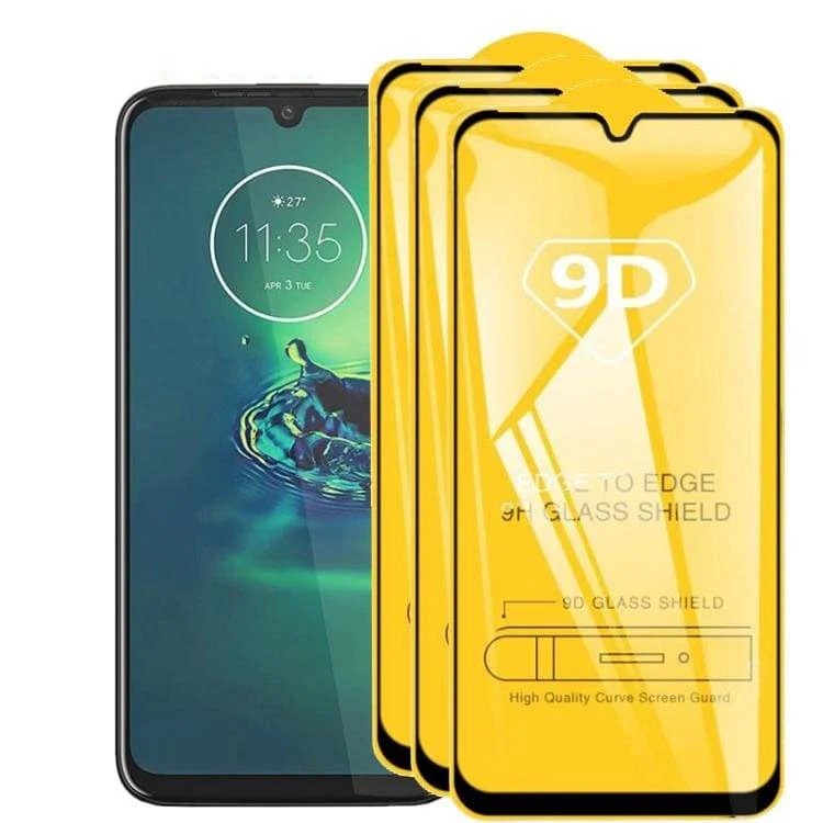 [3 PACK] Motorola Moto G8 Plus Tempered Glass Screen Protector, 9D Hardness, Anti-Scratch