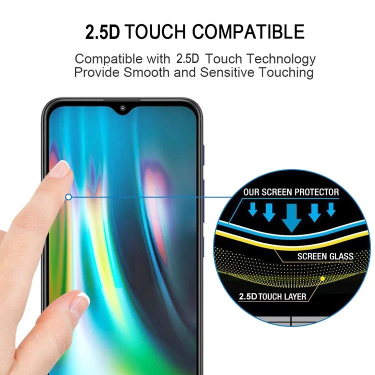 [3 PACK] Motorola Moto G9 Play Tempered Glass Screen Protector, 9H Hardness, Anti-Scratch - Image 5