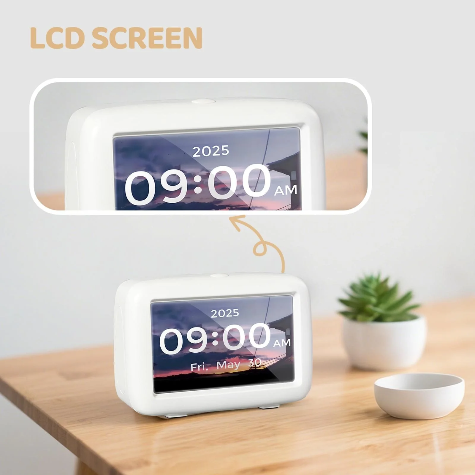 4.3in Desktop Digital Clock With Time and Date, Dementia Medication Reminders - Image 3