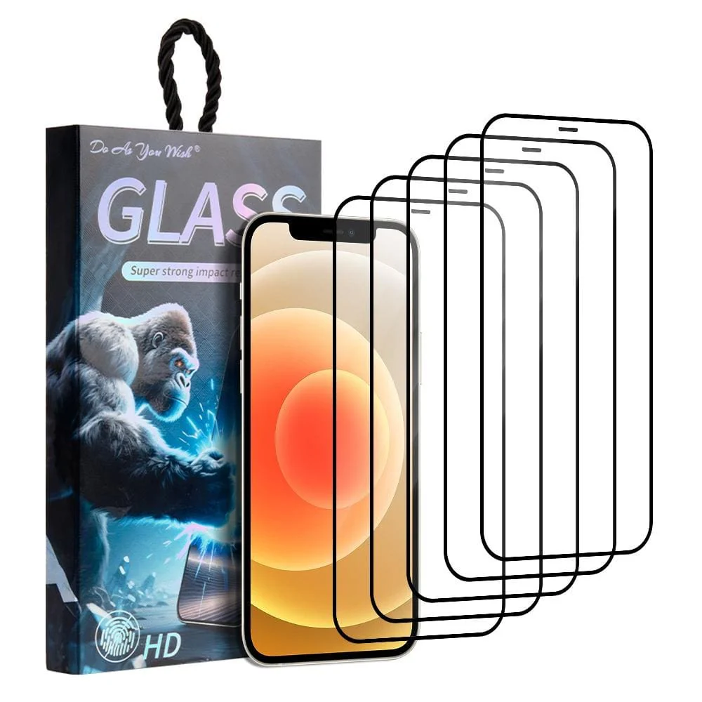 [5 PACK] iPhone 12 / 12 Pro High Quality HD Tempered Glass Screen Protector