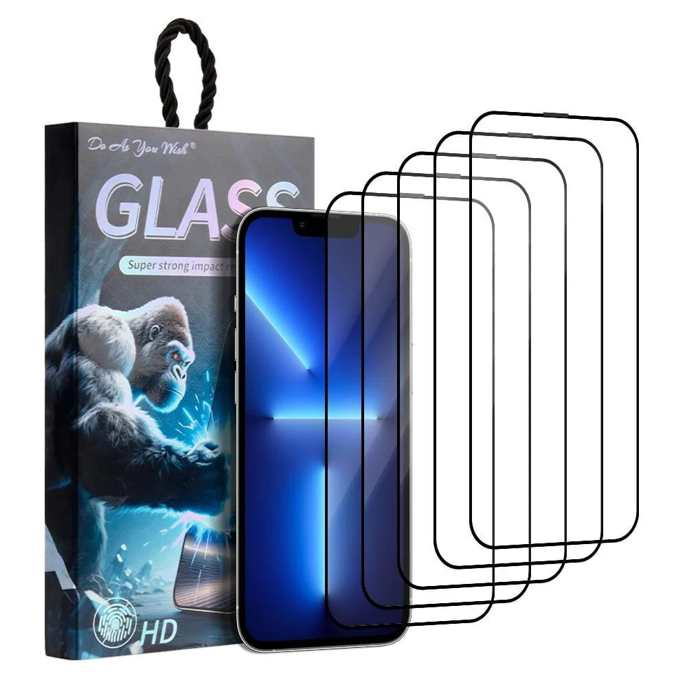[5 PACK] iPhone 13 / 13 Pro High Quality HD Tempered Glass Screen Protector