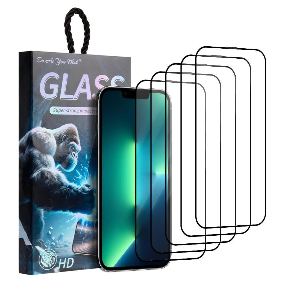 [5 PACK] iPhone 13 Pro Max High Quality HD Tempered Glass Screen Protector