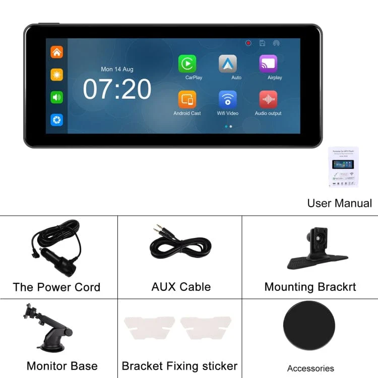 6.86in Touch Screen Dash Cam, Wi-Fi, Android Auto, Apple CarPlay, FM Transmitter, Bluetooth - Image 14