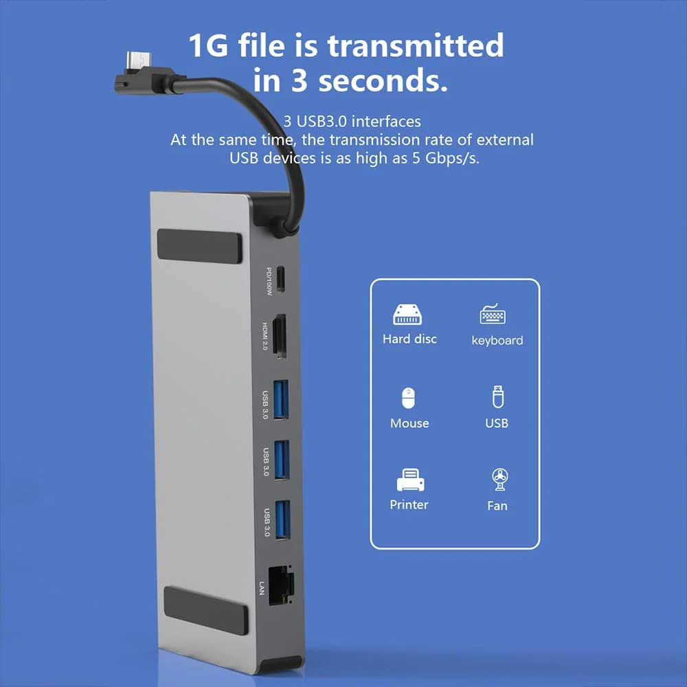 6-in-1 Type-C Docking Station for Steam Deck / ASUS ROG Ally – DS601 Game Console HUB - Image 5