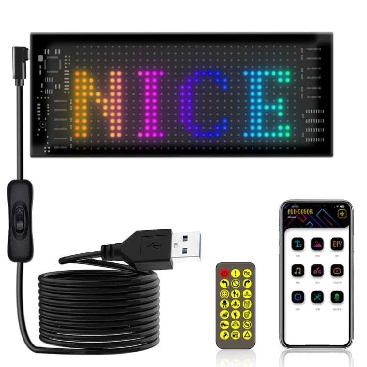 LED Matrix Flexible Sign Panel - Custom Messages and Pics, Phone App Control
