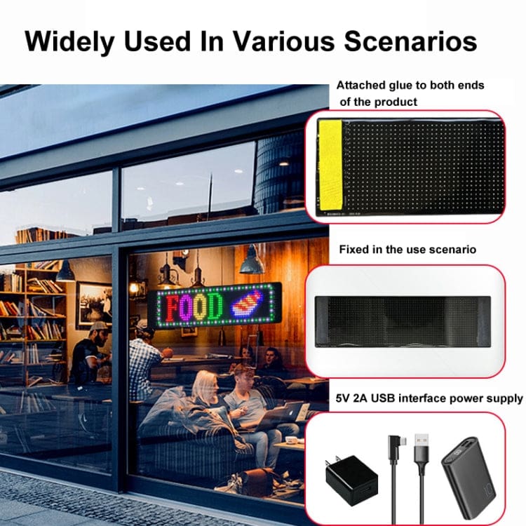 LED Matrix Flexible Sign Panel - Custom Messages and Pics, Phone App Control - Image 3