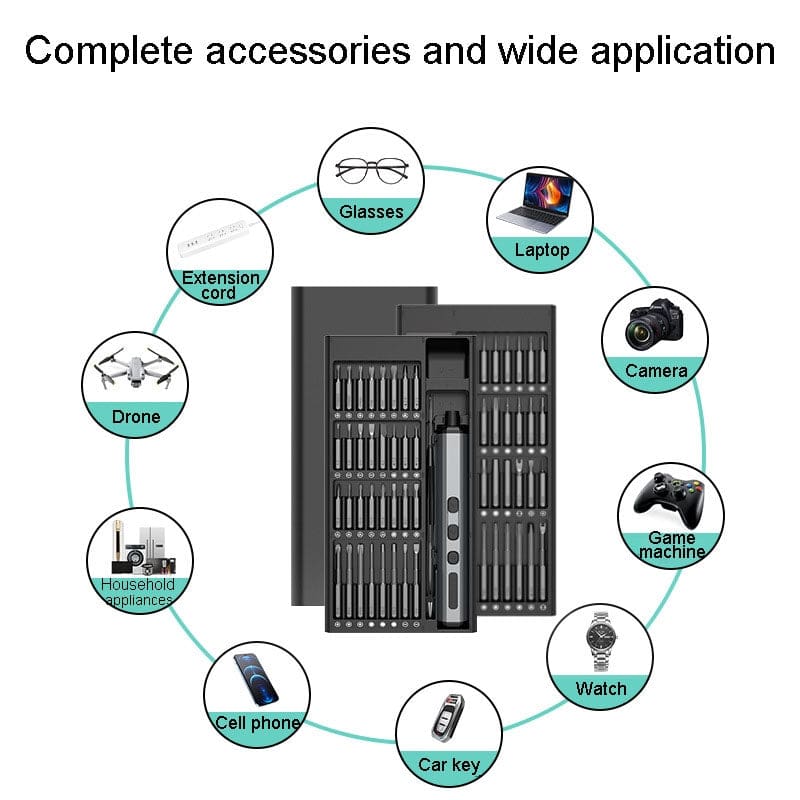 68-In-1 Rechargeable Cordless Electrical Screwdriver Set | 350mAh | High Strength Bits - Image 3