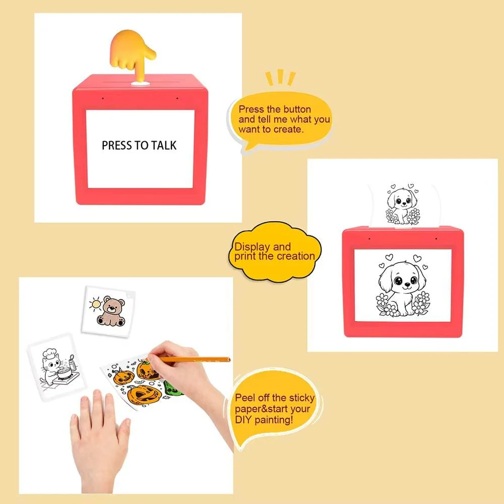 AI Wireless Pocket Printer – Voice-Activated Drawing & Instant Sticker Maker - Image 7