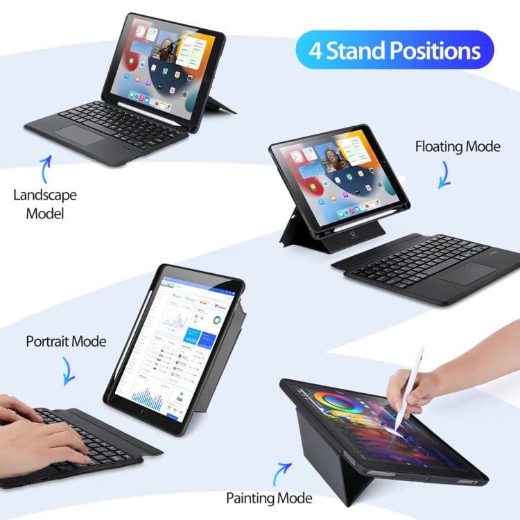 Apple iPad 10.2 / Air 3 / Pro 10.5 Dux Ducis DK Detachable Bluetooth Keyboard Cover with Touchpad - Image 6