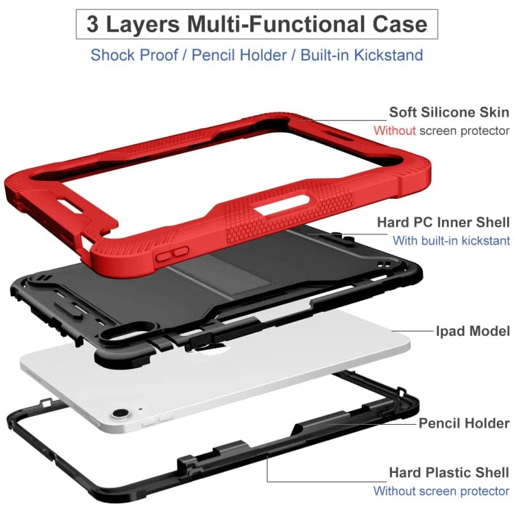 Apple iPad 11 2025 / iPad 10th Gen 10.9 2022 Shockproof Protective Tablet Cover with Stand, Pen Holder - Image 3