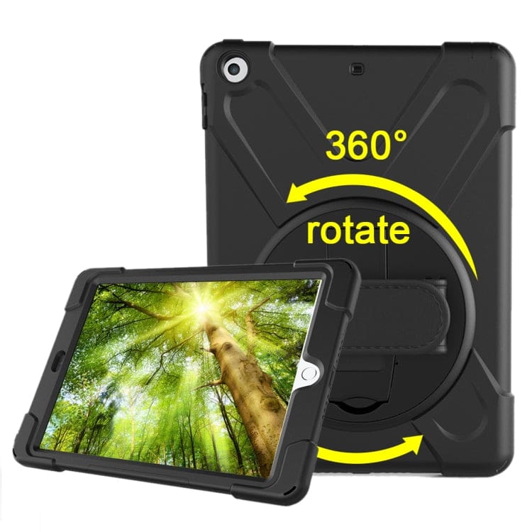 Apple iPad 9.7 2017/2018 - Shock Proof Heavy Duty Protective Tablet Cover, Rotating Hand Grip/Stand - Image 2