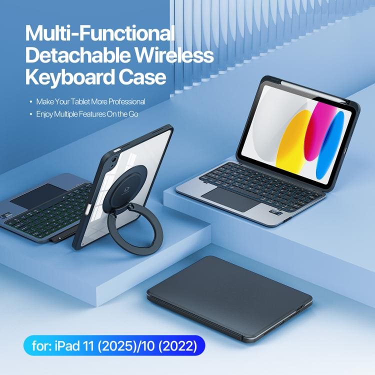 Apple iPad 11 2025 / iPad 10th Gen 10.9 2022 - Dux Ducis VK Wireless Detachable Keyboard/Cover, 1" Display - Image 5