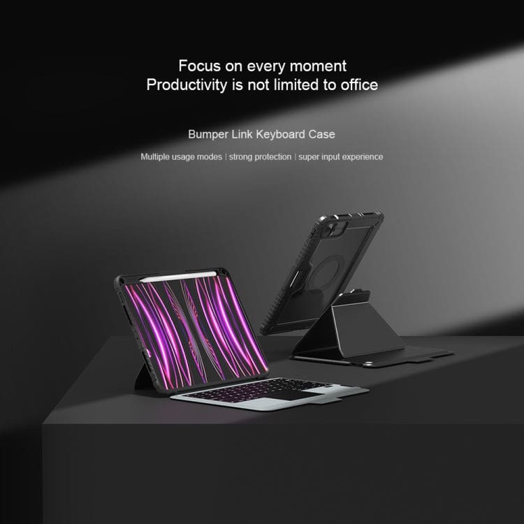 Apple iPad Pro 11 2024 Nillkin Rugged Backlit Keyboard Case | Heavy-Duty Detachable Folio Cover with Precision Touchpad - Image 2