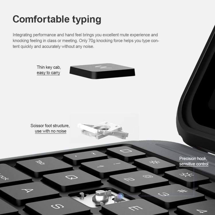 Apple iPad Pro 11 / Air 11 2024 / Air 4,5 / Air 10.9 Nillkin Bluetooth Detachable Keyboard, Touchpad, Protective Cover, Camera Cover, Pen Slot - Image 7
