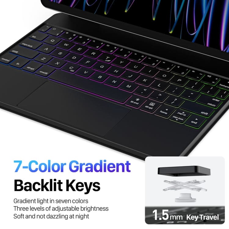 Apple iPad Pro 12.9 / Air 13 Dux Ducis MK Magnetic Floating Keyboard Cover with Touchpad - Image 6