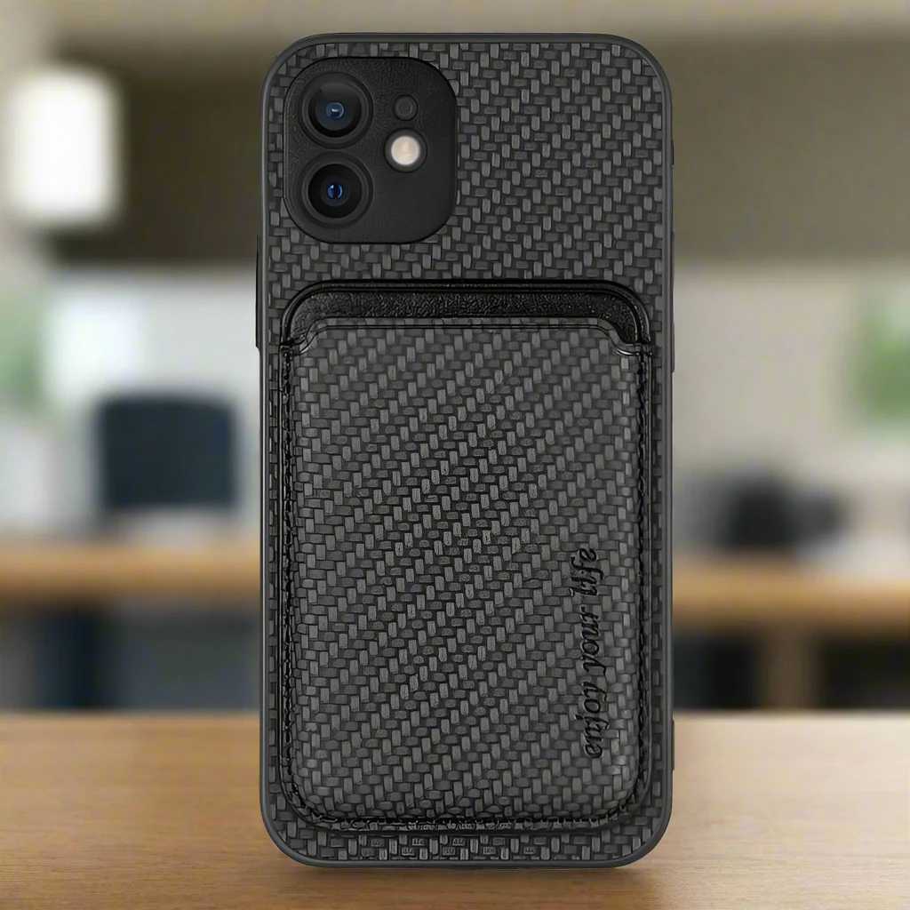 Apple iPhone 11 Carbon Magsafe Cover with Removable Card Wallet