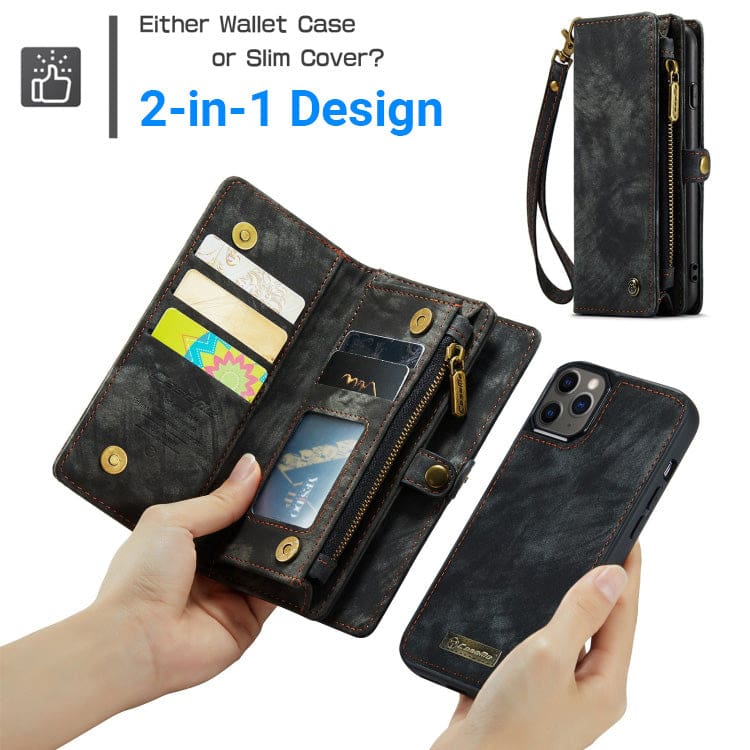 Apple iPhone 11 Pro Max CaseMe 008 2-In-1, Zip Wallet with Detachable Phone Cover - Image 2