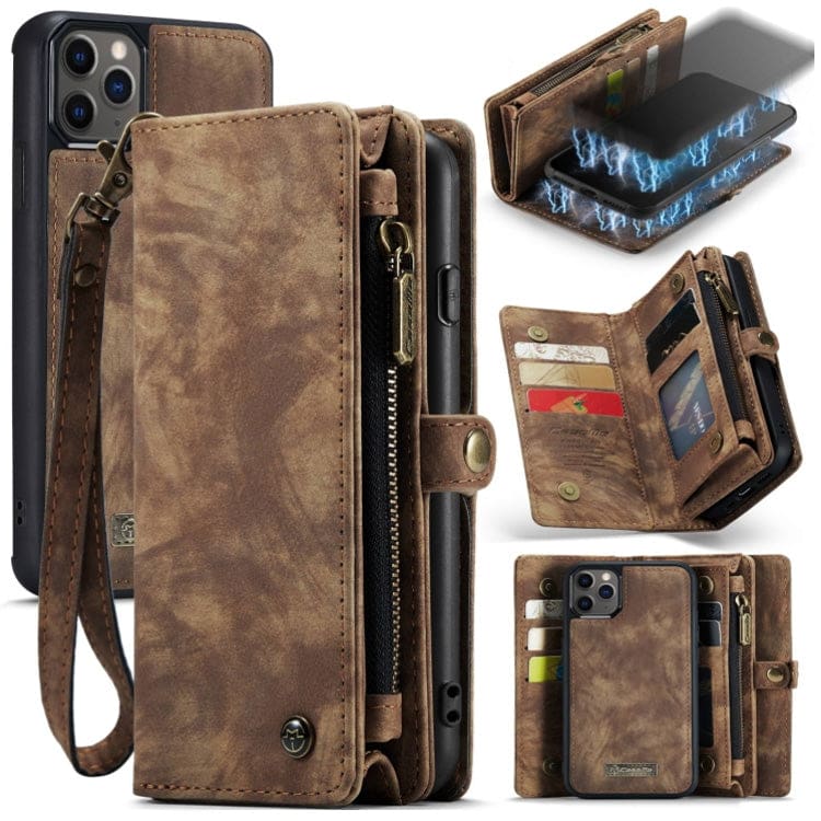 Apple iPhone 11 Pro Max CaseMe 008 2-In-1, Zip Wallet with Detachable Phone Cover - Image 7