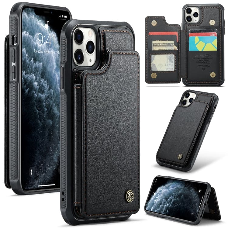 Apple iPhone 11 Pro Max CaseMe C22 RFID Protection Rear Cover with Card Wallet