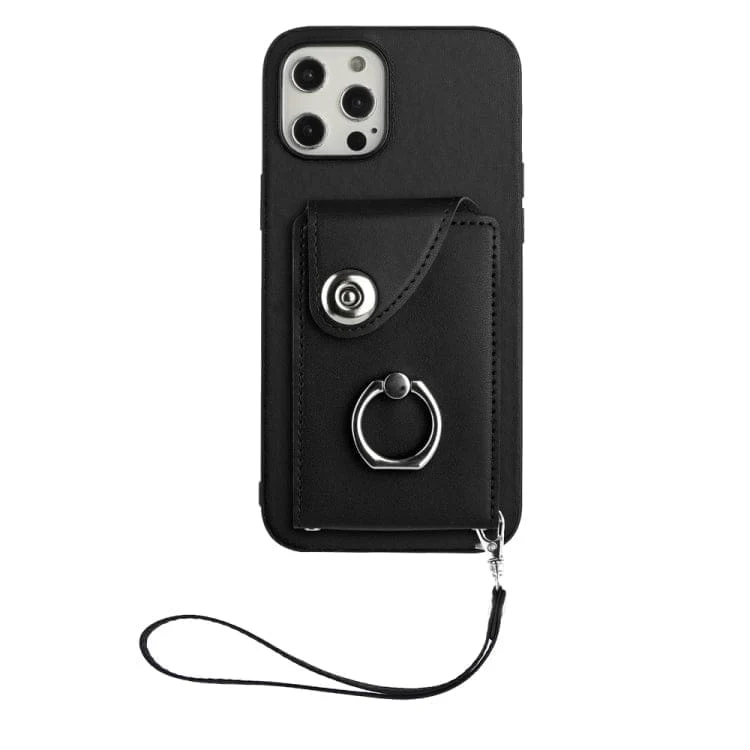 Apple iPhone 11 Pro Max Rear Cover with 8 Card Wallet and Ring/Stand