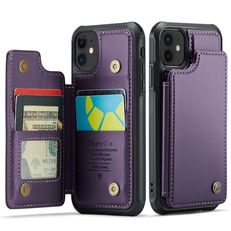 Apple iPhone 12 / 12 Pro CaseMe C22 Rear Wallet Cover with Card Slots - Image 3